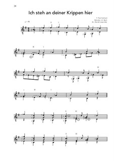 Ich steh an deiner Krippen hier, BWV 469: Für Gitarre by Johann Sebastian Bach