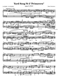 Urban Song No.5 'Primavera' for piano, Op.5B: Urban Song No.5 'Primavera' for piano by Denis Lobyntsev