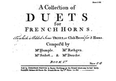 Collection of Duets and Trios for French Horns: Collection of Duets and Trios for French Horns by Anton Joseph Hampel