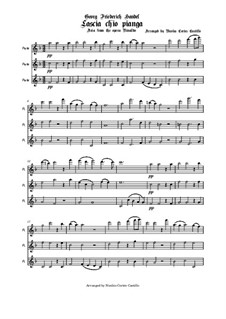Lascia Ch'io Pianga: For flute trio by Georg Friedrich Händel