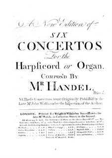 Complete set, HWV 289-294: For organ solo by Georg Friedrich Händel