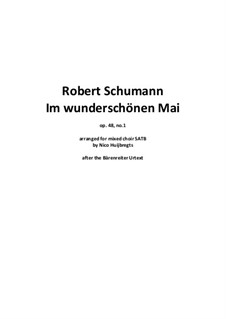No.1 In Beautiful May: Vocal score by Robert Schumann