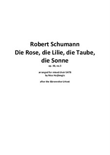 No.3 I Used to Love the Rose, Lily: Vocal score by Robert Schumann