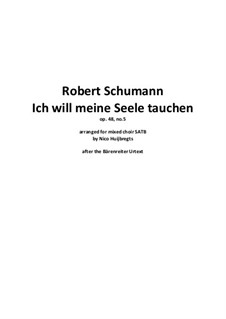 No.5 I Want to Bathe My Soul in the Chalice of the Lily: Vocal score by Robert Schumann
