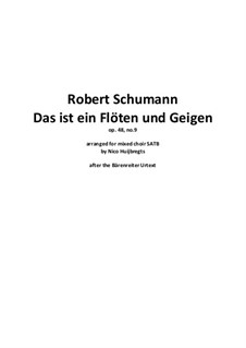 No.9 There is a Playing of Flutes and Violins: Vocal score by Robert Schumann