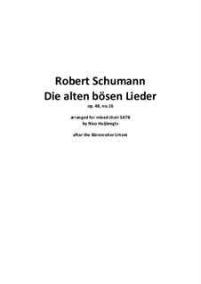 No.16 The Old Bad Songs: Vocal score by Robert Schumann