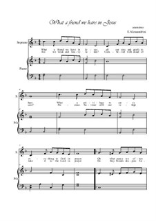 What a Friend We Have in Jesus: For voice and piano by Charles Crozat Converse