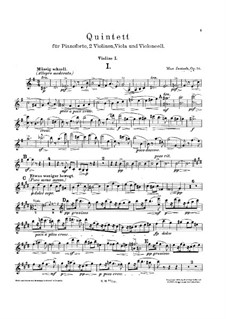 Quintet for Piano and Strings in G Major, Op.50: Quintet for Piano and Strings in G Major by Max Jentsch