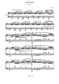 Seven Preludes, Op.6: Prelude No.1 by Sergei Lyapunov