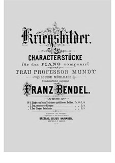 Kriegsbilder, Op.109: No.1 Elegie auf den Tod eines gefallenen Helden by Franz Bendel