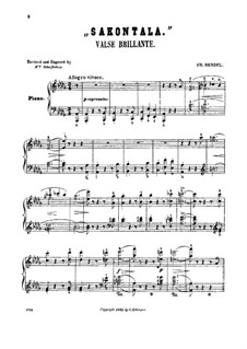 Sakontala. Valse Brillante, Op.117: Sakontala. Valse Brillante by Franz Bendel