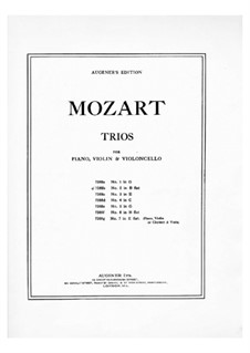 Piano Trio No.3 in B Flat Major, K.502: Full score, parts by Wolfgang Amadeus Mozart