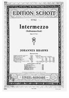 Three Intermezzos, Op.117: Intermezzo No.1 by Johannes Brahms