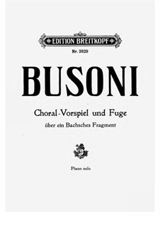 Contrapuntal Fantasia: Abridged edition, BV 256a by Ferruccio Busoni