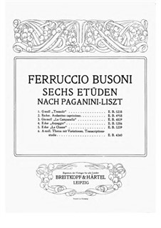 Grand Etudes de Paganini, S.141: No.3 in G Sharp Minor (Edited by Busoni) by Franz Liszt