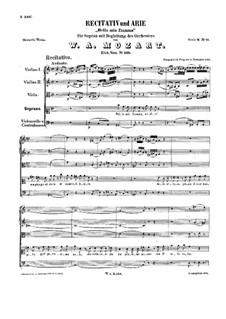 Bella mia fiamma. Recitative and Aria, K.528: Bella mia fiamma. Recitative and Aria by Wolfgang Amadeus Mozart