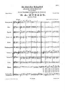 Ich möchte wohl der Kaiser sein (Meine wünsche), K.539: A Major by Wolfgang Amadeus Mozart