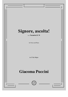 Turandot: Signore, ascolta! by Giacomo Puccini