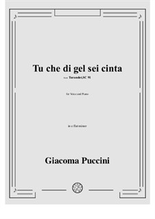 Turandot: Tu che di gel sei cinta by Giacomo Puccini