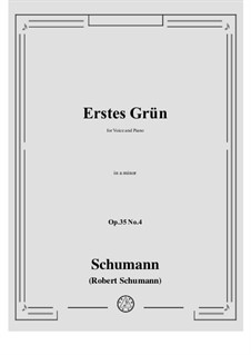 No.4 Erstes Grün (First Green): A minor by Robert Schumann