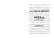 La belle Hélène (The Beautiful Helen): Clarinets part by Jacques Offenbach