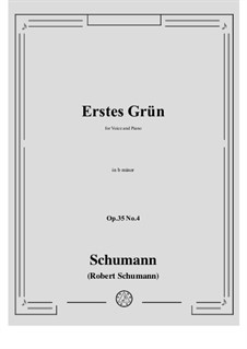 No.4 Erstes Grün (First Green): B minor by Robert Schumann