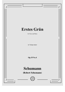 No.4 Erstes Grün (First Green): F sharp minor by Robert Schumann