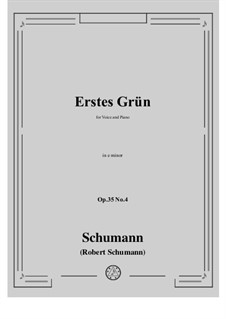 No.4 Erstes Grün (First Green): E minor by Robert Schumann