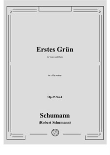 No.4 Erstes Grün (First Green): E flat minor by Robert Schumann