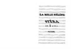 La belle Hélène (The Beautiful Helen): Cornets part by Jacques Offenbach