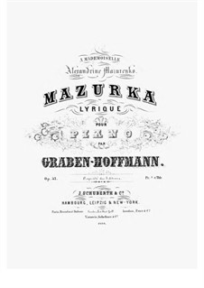 Mazurka Lyrique, Op.53: Mazurka Lyrique by Gustav Graben-Hoffmann