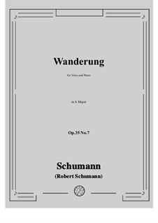 No.7 Wanderung (Wandering): A Major by Robert Schumann