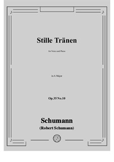 No.10 Stille Thränen (Hidden Tears): A Major by Robert Schumann