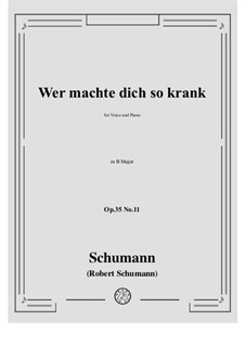 No.11 Wer machte dich so krank (Who Made You So Ill): B Major by Robert Schumann