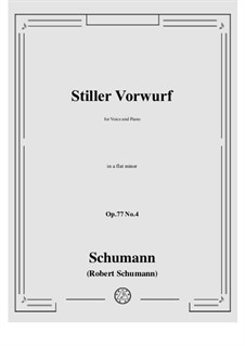 No.4 Stiller Vorwurf: A flat minor by Robert Schumann