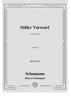 No.4 Stiller Vorwurf: G minor by Robert Schumann