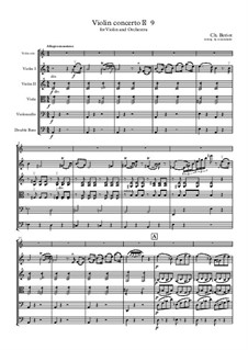 Violin Concerto No.9, Op.104: Score, parts by Charles Auguste de Beriot
