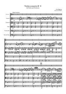 Violin Concerto No.9, Op.104: Full score, parts by Charles Auguste de Beriot