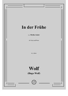 Book III: No.24 In der Fruhe in e minor by Hugo Wolf