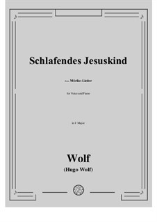 Book III: No.25 Schlafendes Jesuskind in F Major by Hugo Wolf