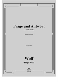 Book III: No.35 Frage und Antwort in A flat Major by Hugo Wolf