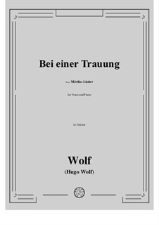 Book IV: No.51 Bei einer Trauung in f minor by Hugo Wolf