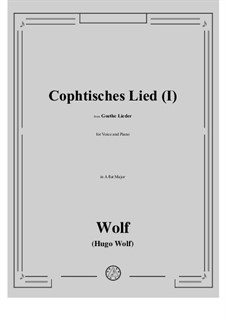 Book II Nos.12-18: No.14 Cophtisches Lied I in A flat Major by Hugo Wolf