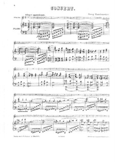 Violin Concerto in A Minor: Version for violin and piano by Georg Wilhelm Rauchenecker