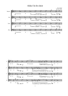 Alida No.13 for Choir: Version a, MVWV 1426 by Maurice Verheul