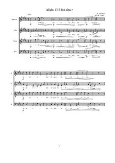 Alida No.13 for Choir: Version f, MVWV 1431 by Maurice Verheul