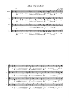 Alida No.13 for Choir: Version j, MVWV 1435 by Maurice Verheul