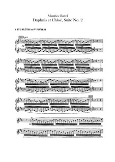 Daphnis et Chloé. Suite No.2, M.57b: Flutes part by Maurice Ravel