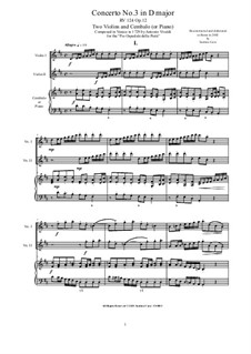 Concerto No.3 in D Major, RV 124: Version for two violins and cembalo (or piano) by Antonio Vivaldi
