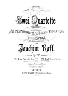 Two Piano Quartets, Op.202: Quartet No.2 in C Minor by Joseph Joachim Raff